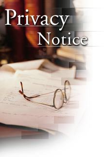 Privacy Notice image of papers and eye glasses